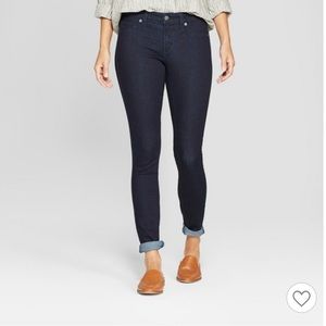 NEW Short Mid Rise Jeggings Skinny Jeans Dark Blue